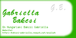 gabriella bakcsi business card